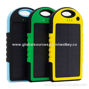 5,000mAh Solar Power Banks for Mobile Phones with Dual-USB and 5V/2A OutputNew